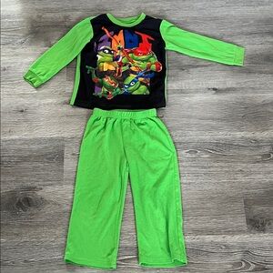 Green Ninja Turtles Pajamas 4T Boys Toddler
